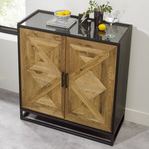 Rustic Oak Drinks Cabinet