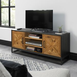 Rustic Oak & Peppercorn Entertainment Unit