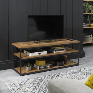 Rustic Oak Open Entertainment Unit