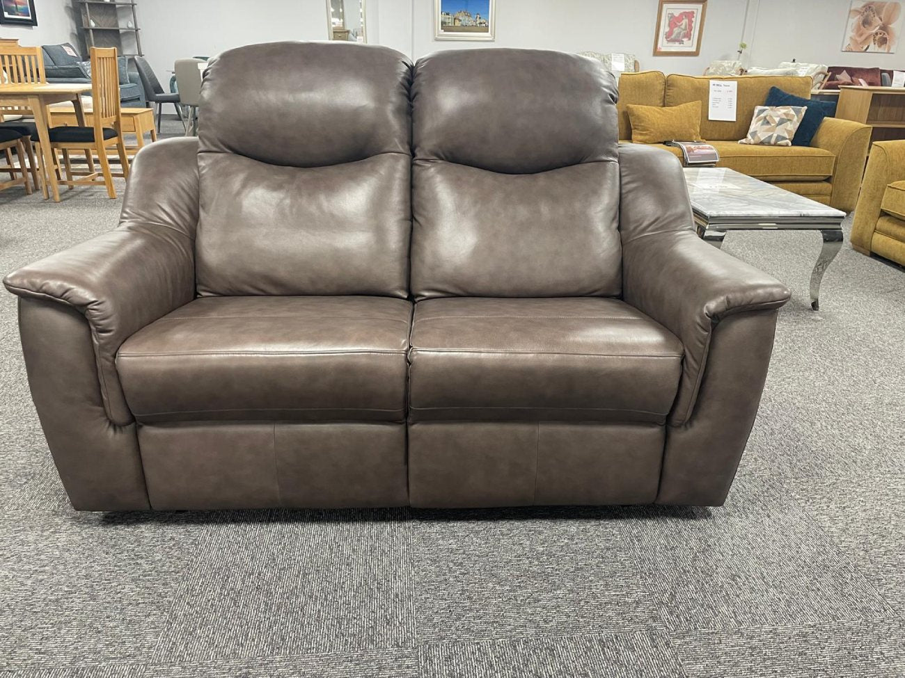 Ex-Display Firth Leather 2 Seat Sofa