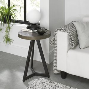 4015-04 ELLIPSE FUMED OAK LAMP TABLE