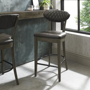 4015-09BSU-OWV MARGOT FUMED OAK UPH BARSTOOL - OLD WEST VINTAGE (PAIR)