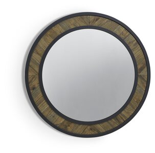 FUMED OAK WALL MIRROR