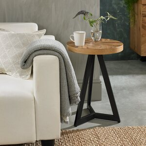 4016-04 ELLIPSE RUSTIC OAK LAMP TABLE