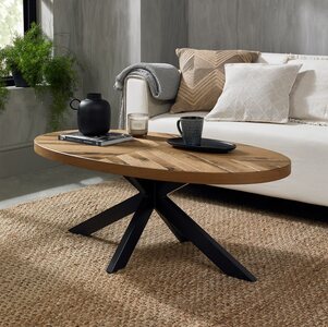 4016-05 ELLIPSE RUSTIC OAK COFFEE TABLE