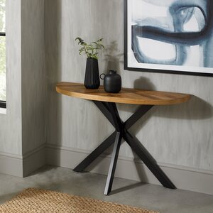 4016-19 ELLIPSE RUSTIC OAK CONSOLE TABLE
