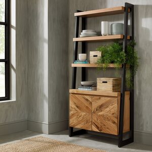 4016-27 ELLIPSE RUSTIC OAK OPEN DISPLAY UNIT