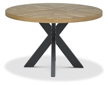 4016-9 ELLIPSE RUSTIC OAK CIRCULAR DINING TABLE