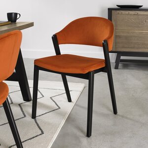 6048-09U-VRU PEPPERCORN UPHOLSTERED CHAIR - RUST VELVET (PAIR)