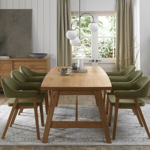6049-3 RUSTIC OAK 6-8 EXTENSION DINING TABLE