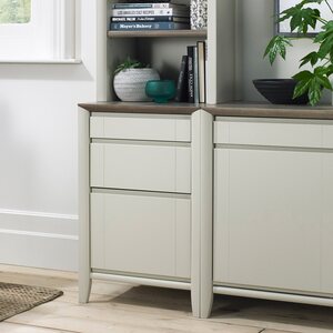 8102-68 BERGEN GREY WASHED OAK & SOFT GREY FILING CABINET