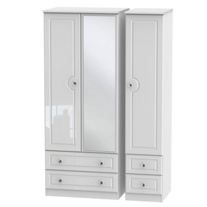 BAL152 Triple2 Drawer Mirror + Drawer Robe