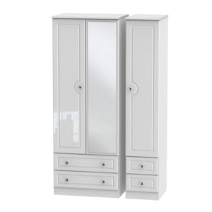 BAL162 TallTriple2DrawerMirror+ DrawerRobe