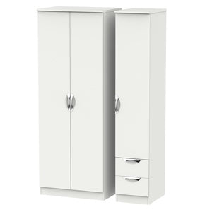 CAM160 Tall Triple Plain + Drawer Robe