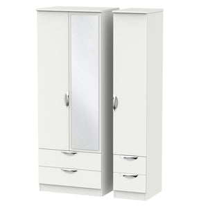 CAM162 Tall Triple 2 Drawer Mirror+ Drawer Robe