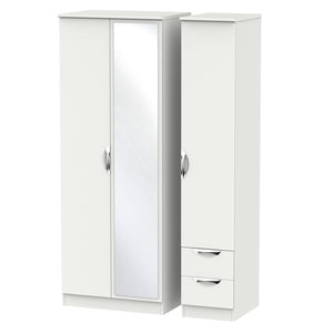 CAM167 Tall Triple Mirror + Drawer Robe