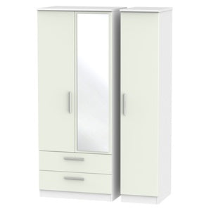 KNI132 Triple 2 Drawer Mirror Robe