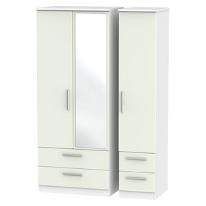 KNI152 Triple 2 Drawer Mirror + Drawer Robe