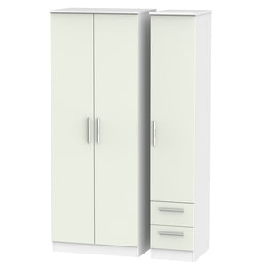KNI160 Tall Triple Plain + Drawer Robe