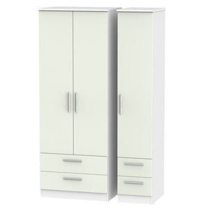 KNI161 Tall Triple 2 Drawer + Drawer Robe