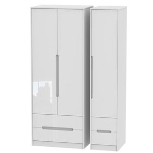 MON161 Tall Triple 2 Drawer + Drawer Robe