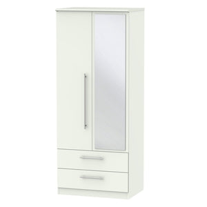 SHE062 2ft6in 2 Drawer Mirror Robe