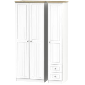 VIE160 Tall Triple Plain + Drawer Robe