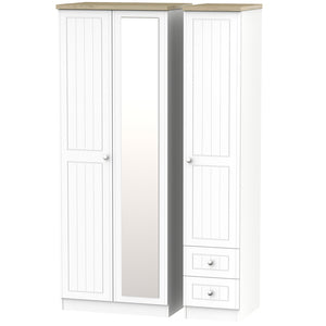 VIE167 Tall Triple Mirror + Drawer Robe