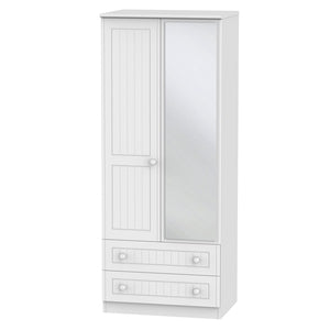 WAR062 2ft6in 2 Drawer Mirror Robe