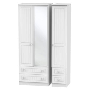 Tall Triple Mirror + Drawer Robe