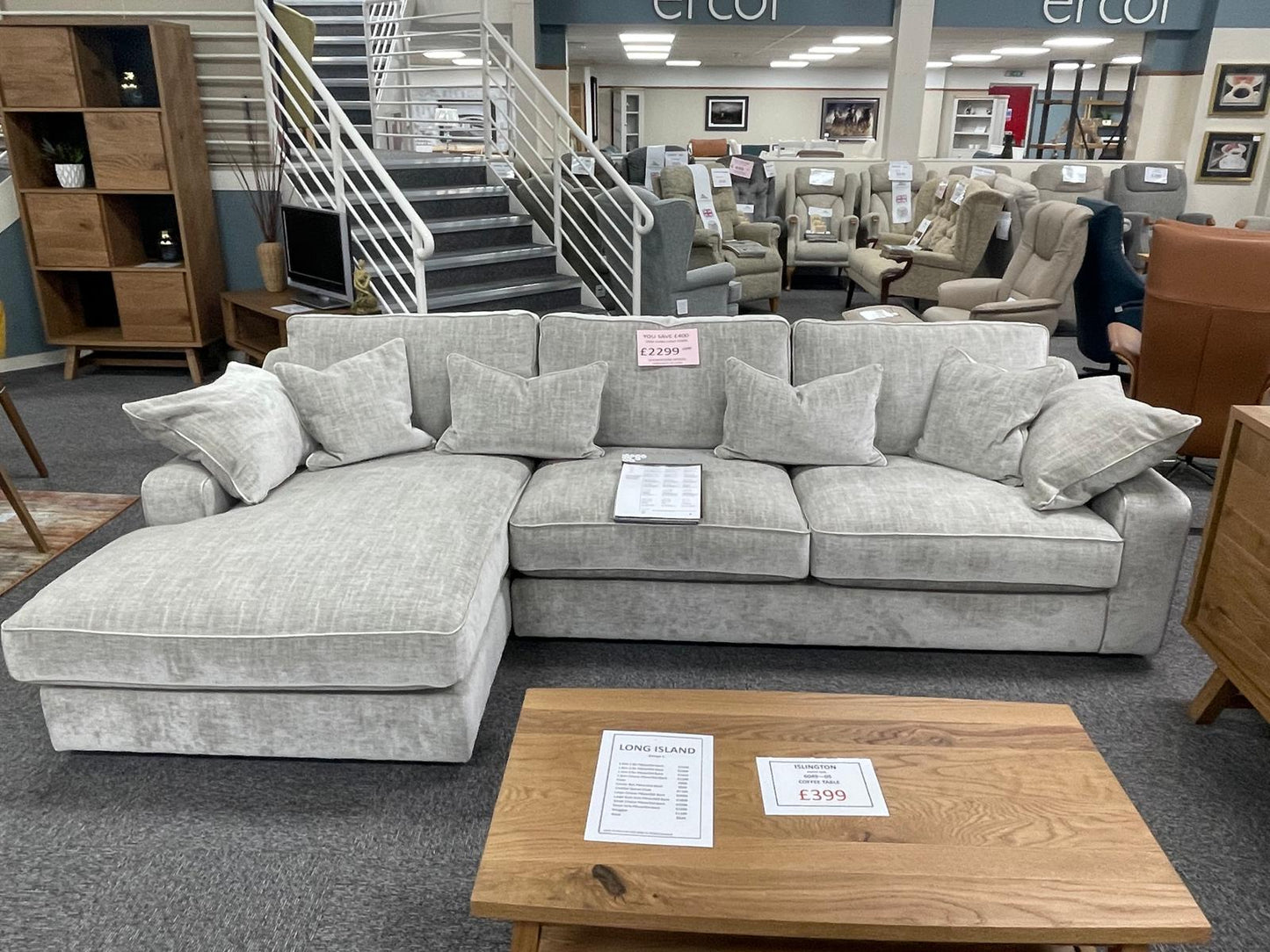 Ex-Display Long Island Large Chaise Sofa