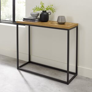 Rustic Oak Narrow Console Table