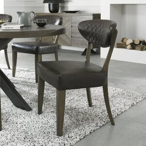 4015-09U-OWV MARGOT FUMED OAK UPH CHAIR - OLD WEST VINTAGE (PAIR)