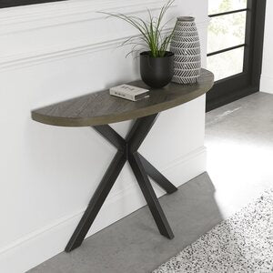 Fumed Oak Console Table