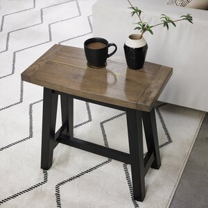 6048-03 WEATHERED OAK & PEPPERCORN SIDE TABLE