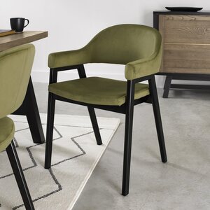 Peppercorn Upholstered Arm Chair - Cedar Velvet (Pair)