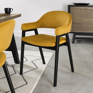 6048-09UA-VMU PEPPERCORN UPHOLSTERED ARM CHAIR - MUSTARD VELVET (PAIR)
