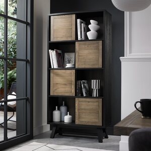 6048-22 WEATHERED OAK & PEPPERCORN DISPLAY CABINET