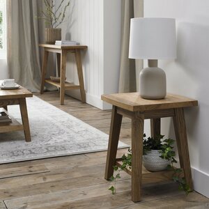 Rustic Oak Lamp Table