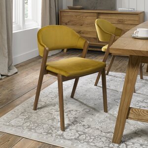 6049-O9U-VMU SIDE CHAIR MUSTARD FABRIC PAIR