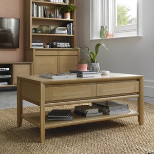 Oak Coffee Table With Drawer
