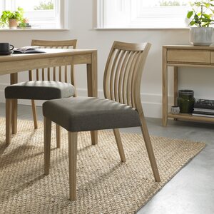 8101-09SL-BG BERGEN OAK LOW SLAT BACK CHAIR - BLACK GOLD FABRIC (PAIR)