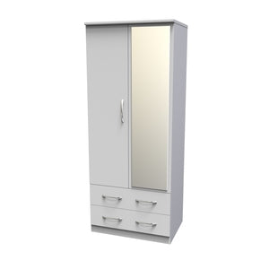 2ft6in 2 Drawer Mirror Robe