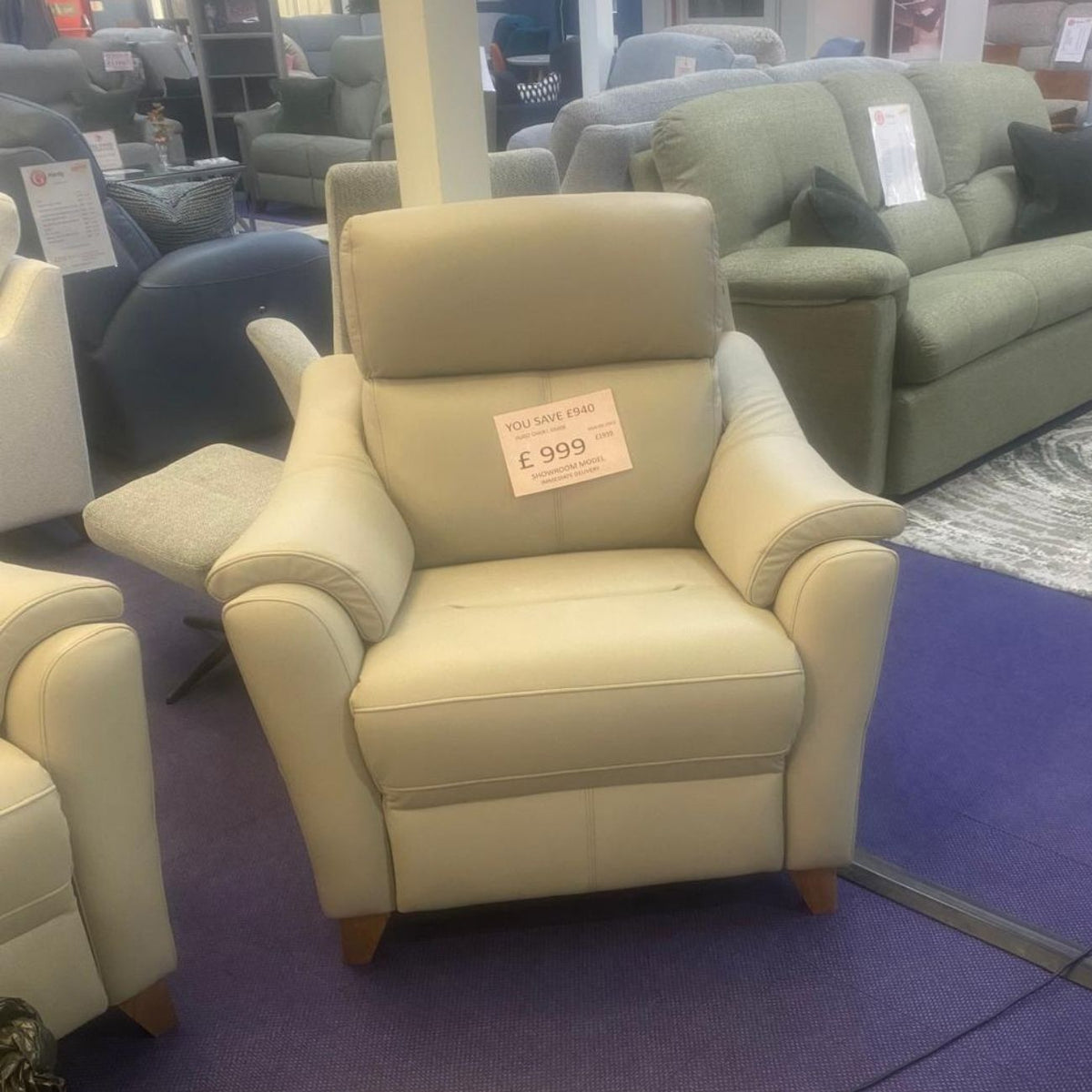 Ex-Display Hurst Leather Armchair