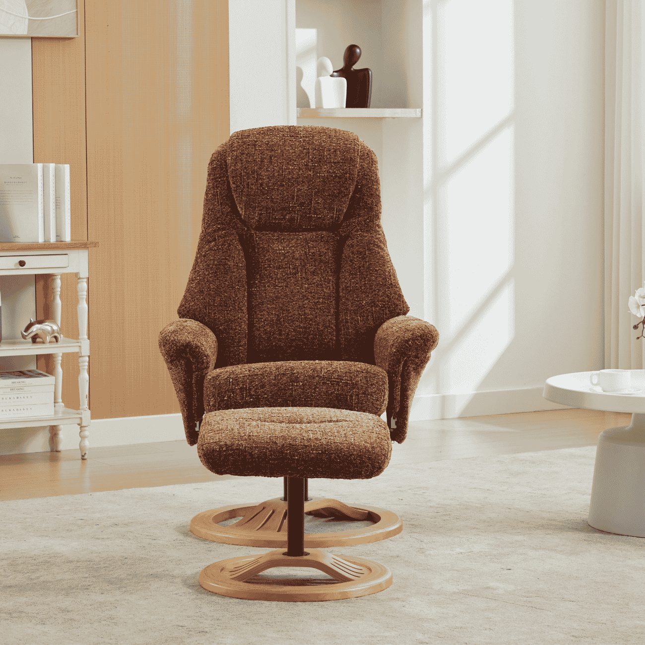 Alpha Swivel Recliner & Stool