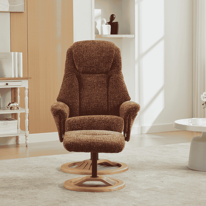 Alpha Swivel Recliner & Stool