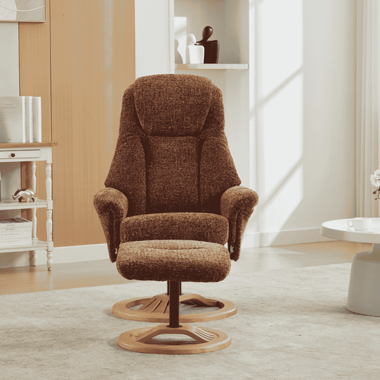 Alpha Swivel Recliner & Stool