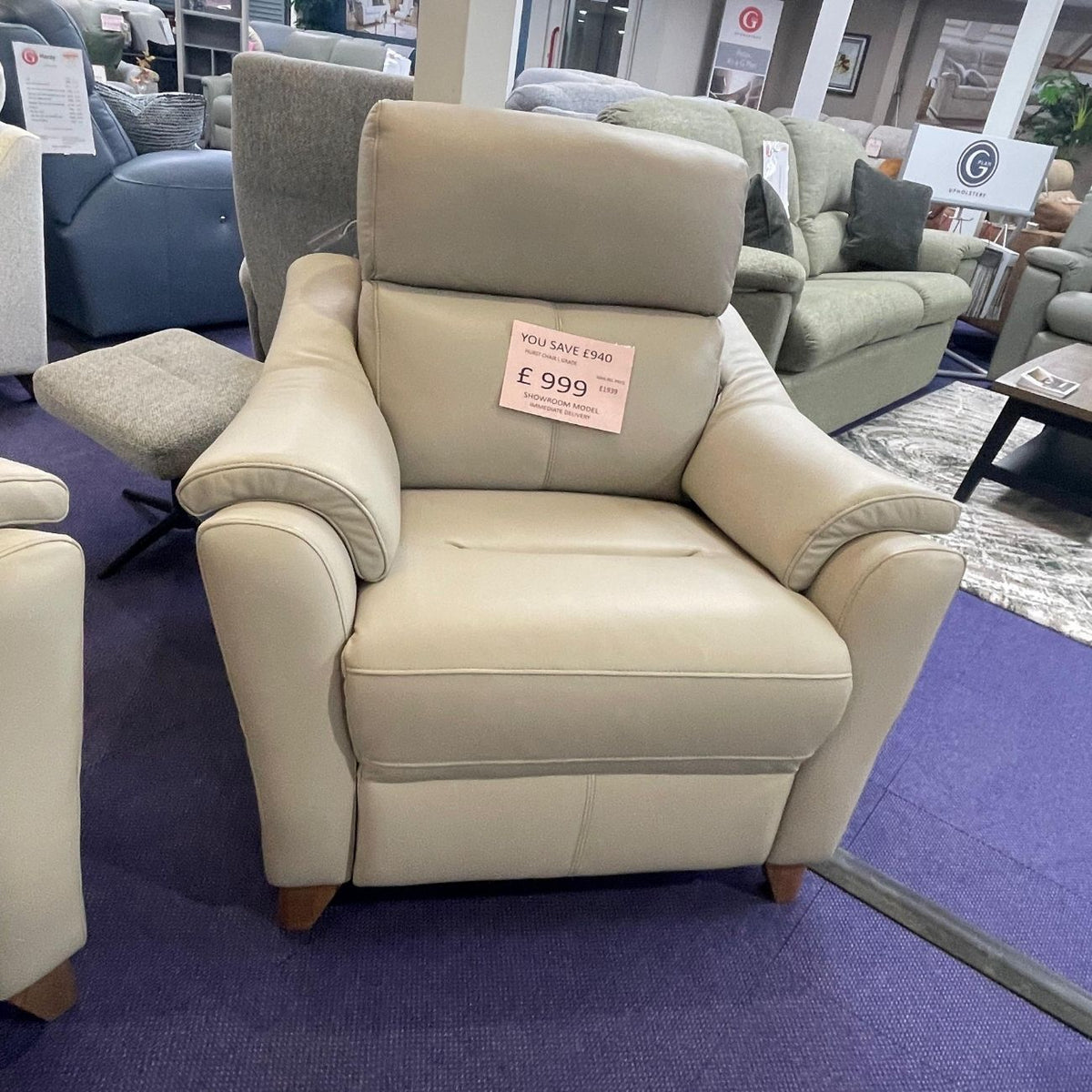 Ex-Display Hurst Leather Armchair