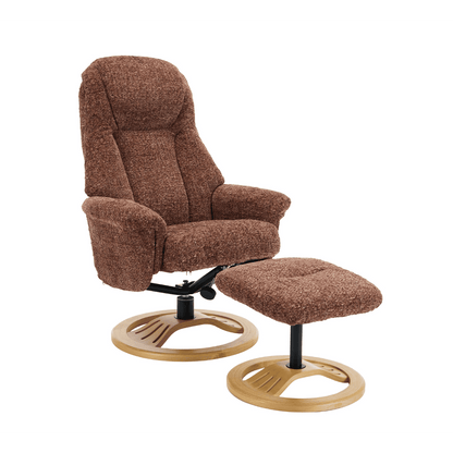 Alpha Swivel Recliner & Stool