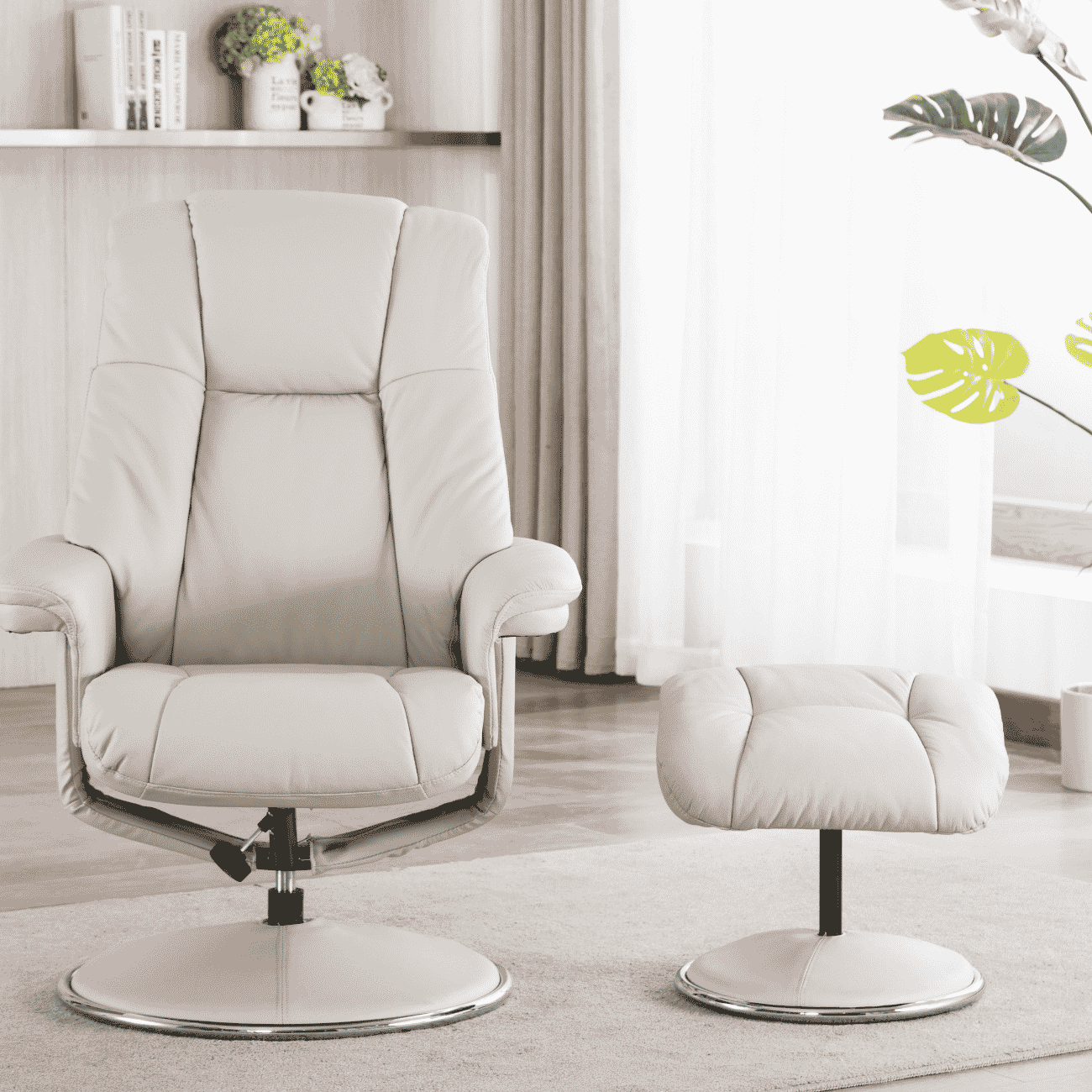Camaro Swivel Recliner & Stool